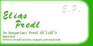 elias predl business card